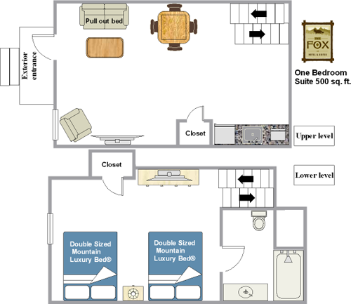 Floor Plan - Superior One Bedroom Suite